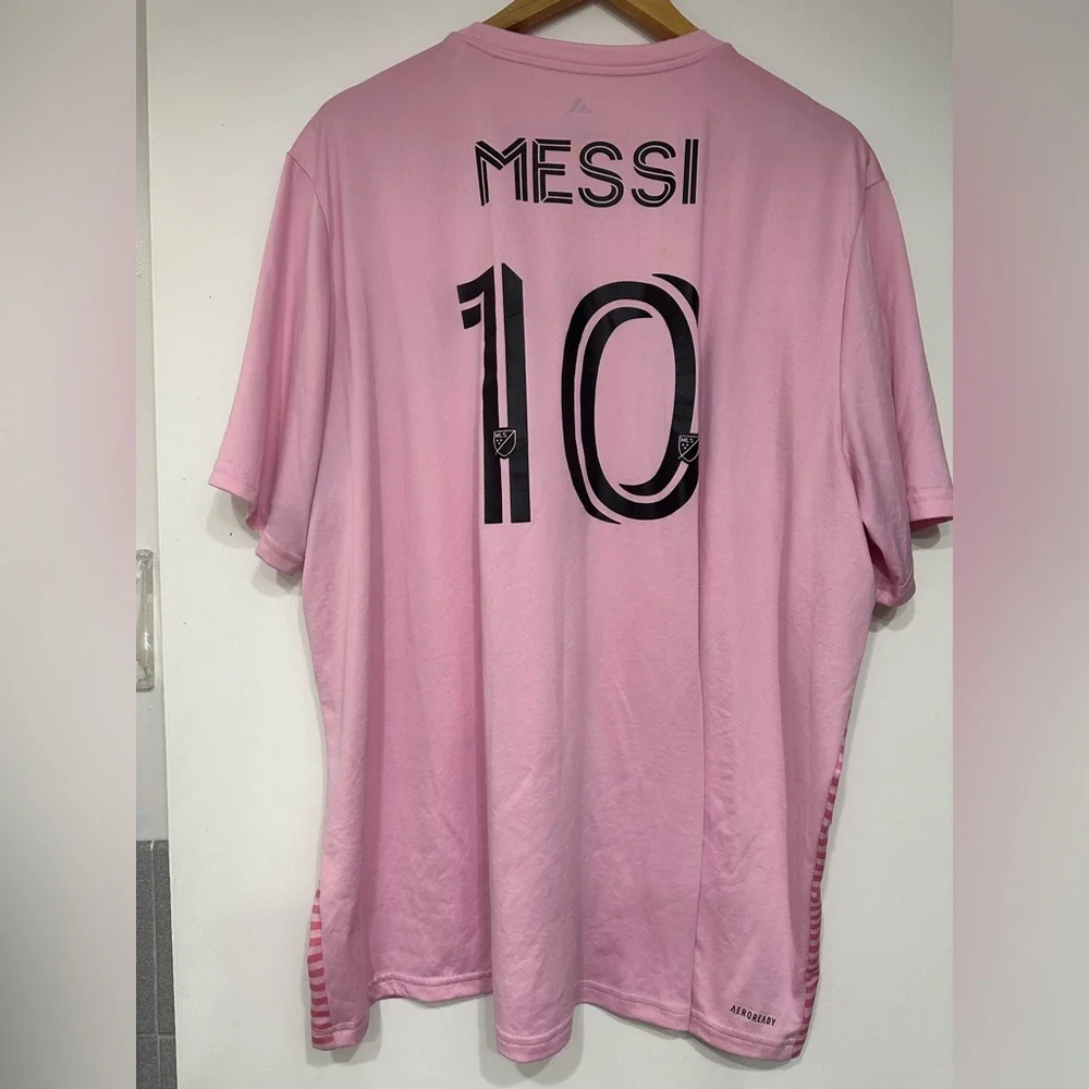 Adidas Inter Miami CF Lionel Messi #10 Pink Jersey Men’s 2XL Aeroready MLS